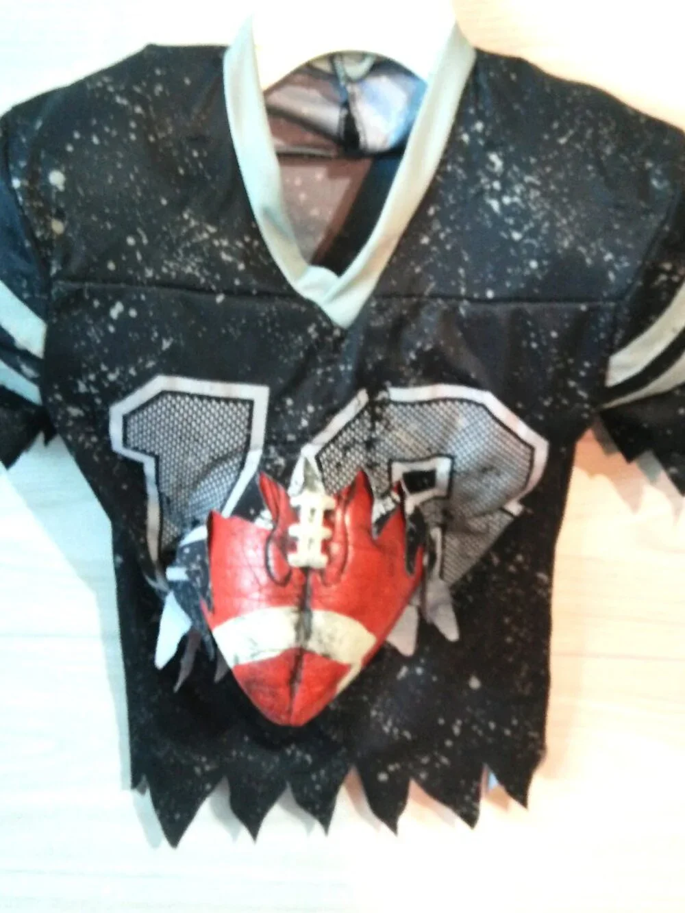 Halloween Costume Zombie Football Player Boy's Size Medium, 3D Football in Chest